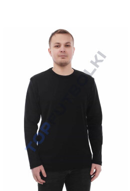 Чёрный мужской лонгслив с лайкрой Чёрный мужской лонгслив с лайкрой